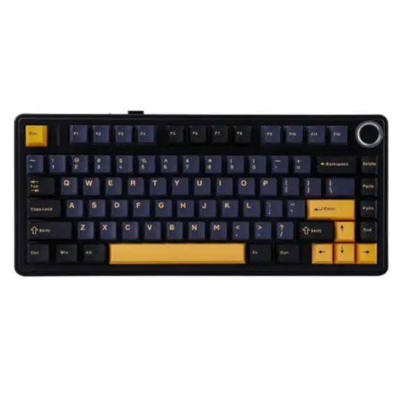 კლავიატურა AULA F75 Wireless Mechanical Keyboard Black/Dark Blue/Orange (Reaper Switch)