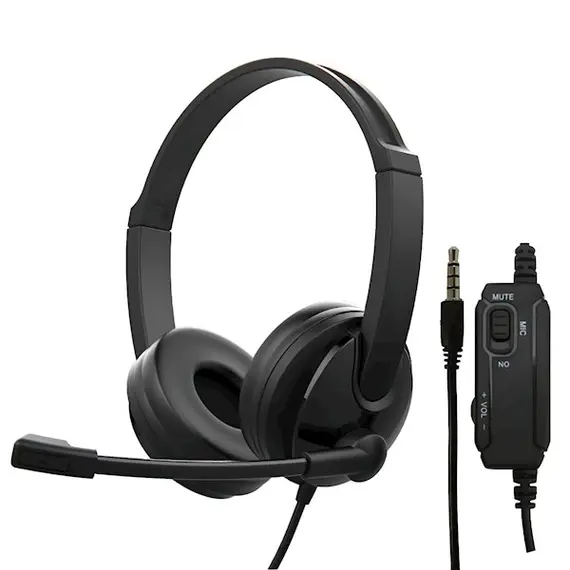 ყურსასმენი 2E 2E-CH12SJ PC Headset CH12, On-Ear, 3.5mm - 2*3.5mm Black
