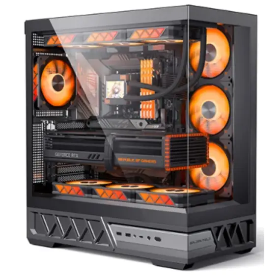 კომპიუტერის ქეისი Golden Field BALANCE WORLD 1 Black 7x120mm RGB Fans
