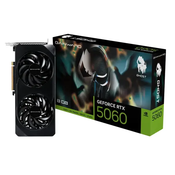 ვიდეო დაფა Gainward RTX5060 GHOST 8GB GDDR7 128bit 3-DP HDMI