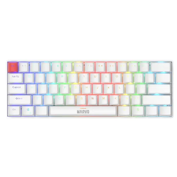 კლავიატურა MARVO Saber wired mechanical gaming keyboard RGB lighting White