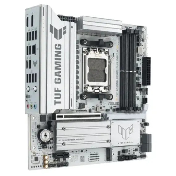 დედა დაფა ASUS Motherboard TUF GAMING B850M-PLUS WIFI7 W sAM5 B850 4xDDR5 M.2 HDMI DP Wi-Fi BT mATX white