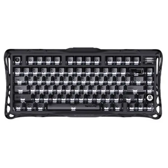 კლავიატურა GravaStar Mercury K1 80keys, GravaStar x Kailh Cheery Pink, EN, BT/WL/USB, Stealth Black
