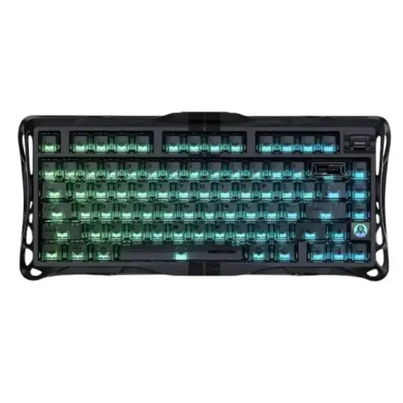 კლავიატურა GravaStar Mercury V75 80keys, Magnetic Jade Pro, 8K, USB-A, RGB, Stealth Black