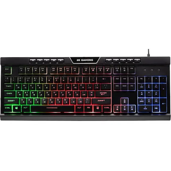 კლავიატურა 2E 2E-KG300UB Gaming KG300 Keyboard, LED, USB, Black