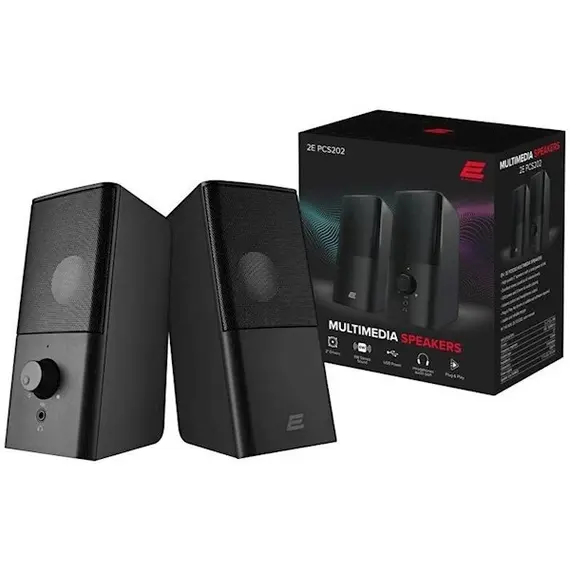 დინამიკი 2E Personal Computer Speaker PCS202, 2.0, USB, Black