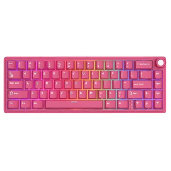 Royal Kludge RKR65-BR-XH RGB Mechanical Keyboard, Cream Switch, Hot Swappable, Wired, USB, Berry Red