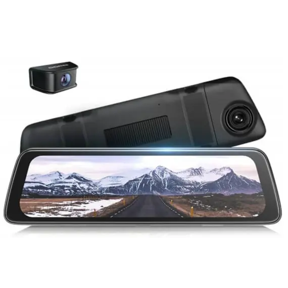 Car video recorder DDPAI Mola E3, 130° WIFI, 9.35" Full Touch Screen Streaming Rear View Mirror, Black
