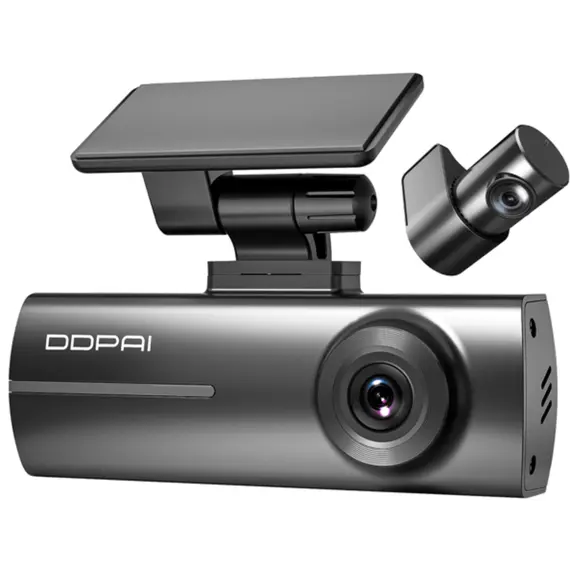 Car Video Recorder DDPAI N1 Dual 1296P FHD Dash Cam 135°, WIFI Front and Rear Cam, Black