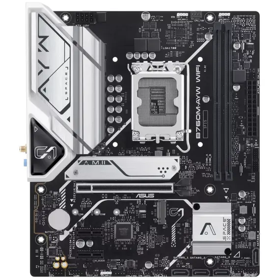Motherboard ASUS B760M-AYW WIFI-SI s1700 B760 2xDDR5 M.2 HDMI Wi-Fi BT mATX BULK WITH ACCESSORY