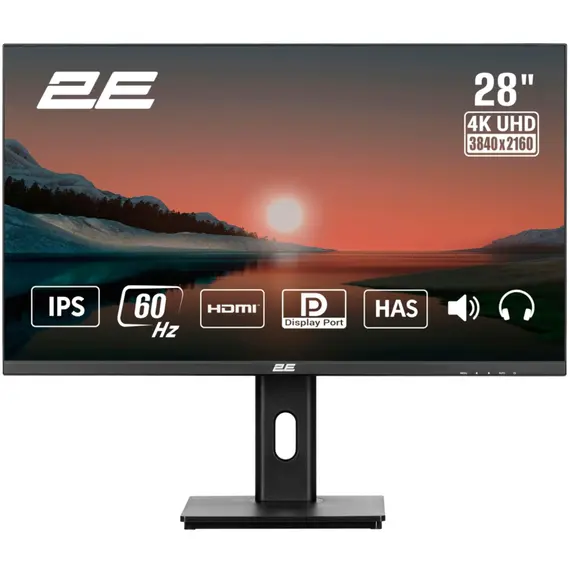 Monitor 2E 28" L2825B 2xHDMI, DP, IPS, 84%NTSC, 3840x2160, FreeSync