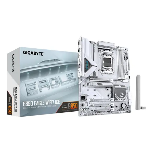 Motherboard GIGABYTE B850 EAGLE WF7 ICE sAM5 B850 4xDDR5 M.2 Wi-Fi BT HDMI DP ATX