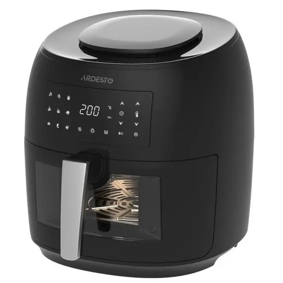აეროგრილი ARDESTO Air fryer 1800W, bowl-7.4L, touch control, 9 auto programs, plastic, black