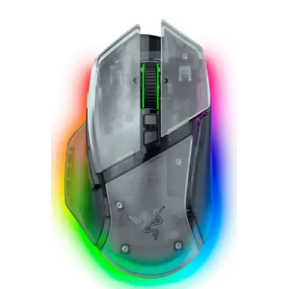 Mouse Razer Mouse Basilisk V3 Pro 35K, RGB, USB-A/WL/BT, Phantom White Ed.
