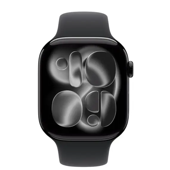 Smartwatch Apple Watch Series 11 GPS 42mm Jet Black Aluminium Case with Black Sport Band - S/M (MEQT4RK/A)
