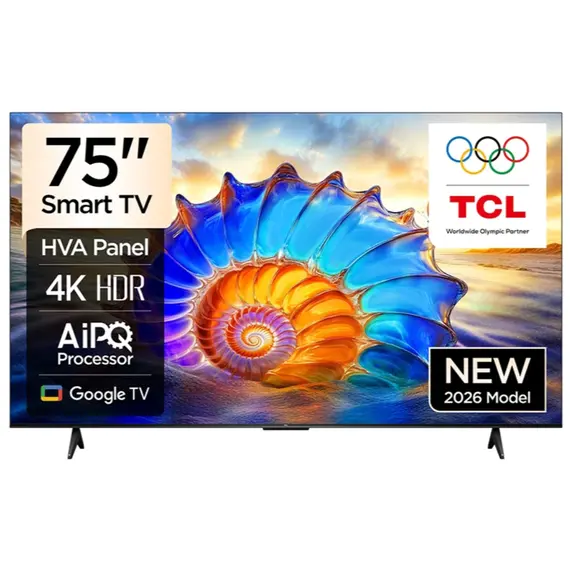 TCL 75V6D TV Google TV 4K HDR10 WiFi5 BT5.2 Dolby Audio 15W 300X300