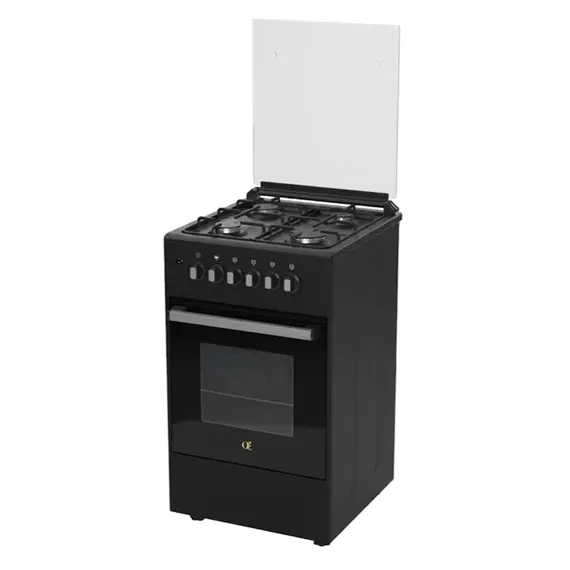 Cooker Oz OE 5040 BL / 4Gas / Electric Oven / 50x50x85cm / FFD / Matte Black