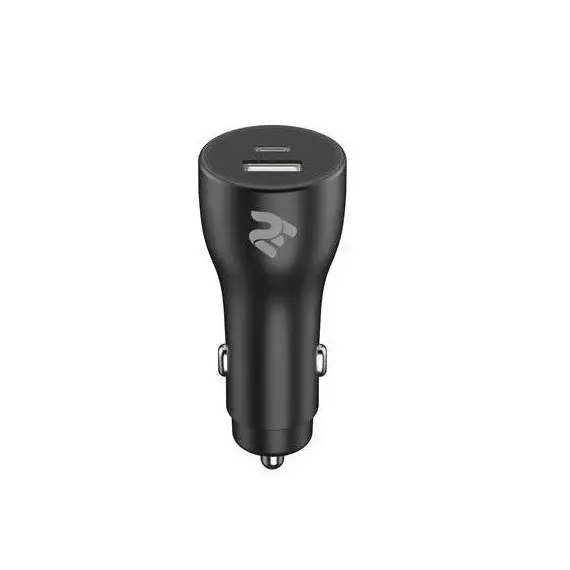 Car Charger 2E 2E-ACR18PDQC-B Car Charger Dual USB 38W, PD, QC black