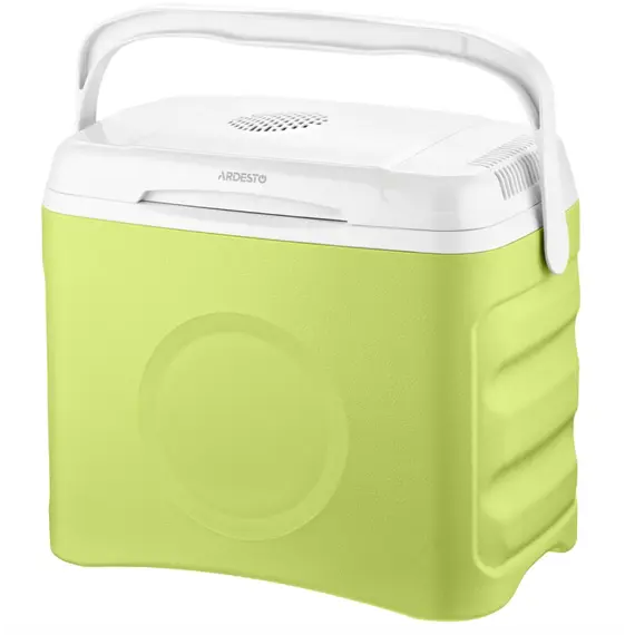 Passenger refrigerator ARDESTO travel refrigerator, 2in1, 25l, 220/12V, heating 55°C, cooling 18-20°C, USB port, 4.8kg, light green