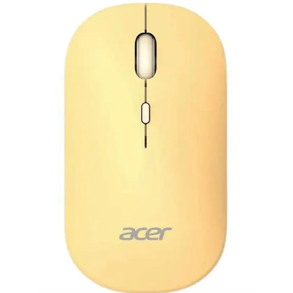 Acer Mouse wireless dual mode 2.4GHz and BT5.2, 4 buttons, AMR130, Yellow