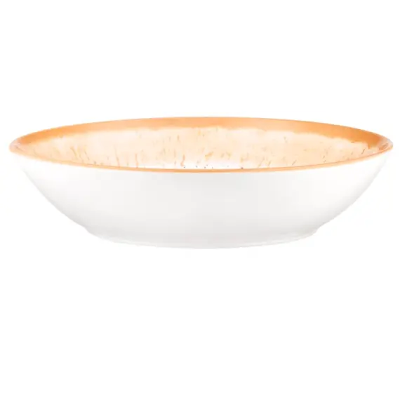 Ardesto Soup Plate Siena, 790ml, 20cm, porcelain, white-yellow 767637177535