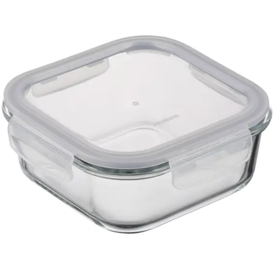 Container Ardesto Food storage container Gemini 0.31l, borosilicate glass, plastic, square, transparent