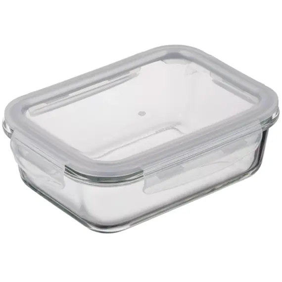 Container Ardesto Food storage container Gemini 0.38l, borosilicate glass, plastic, rectangular, transparent