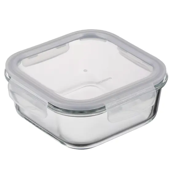 Ardesto Food storage container Gemini 0.5l, borosilicate glass, plastic, square, transparent