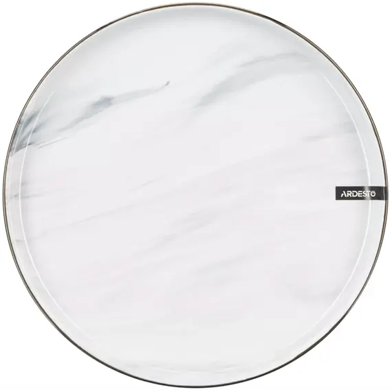 Ardesto Dinner plate Marmo, 27cm, ceramics, white