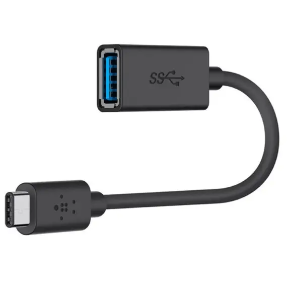Belkin Adapter USB-C > USB-AF, 0.14m, black