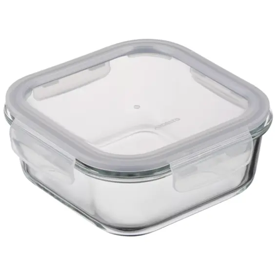 Container Ardesto Food storage container Gemini 0.8l, borosilicate glass, plastic, square, transparent