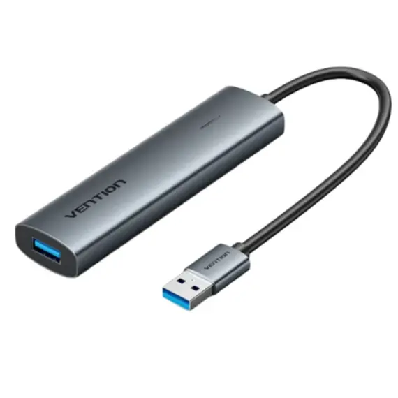 USB Hub Vention TGXHB 5-in-1 USB 3.0 Hub 0.15m Gray Aluminum