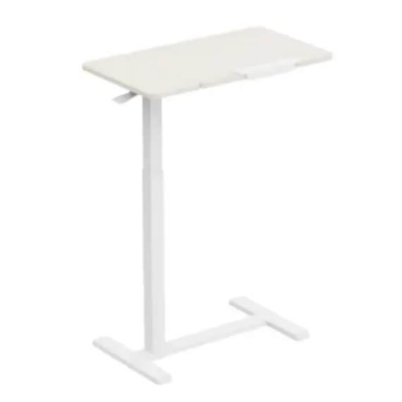 Vertex VX-ST-7140MW Height Adjustable Side Table Matte White/White Oak