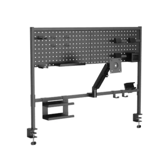 Vertex VX-PBMA-04B Clamp-On Multi-Purpose Pegboard Organizer Shelf 17"-32" Black