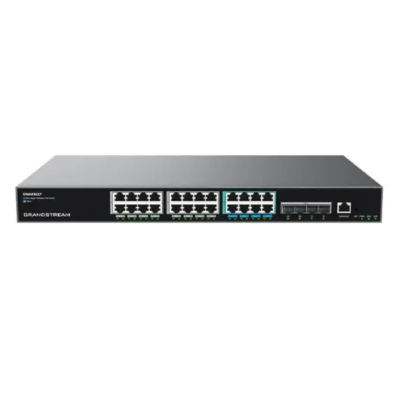 Switch Grandstream GWN7822P, layer 3 Managed Multi-Gigabit Network Switch, 8x 2.5GbE, 16x GbE RJ45 PoE 802.3 af/at, 30W for port 1-16, 60W for port 17-24
