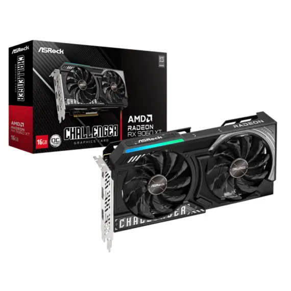 Video board ASROCK VGA PCIE16 RX9060XT 16GB GDDR6 RX9060XT CL 16GO
