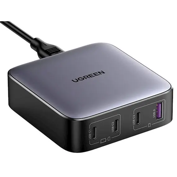 Charger UGREEN CD328 (90928), 100W, USB, USB-C, Gray