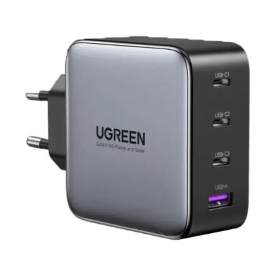 Adapter Ugreen GaN Fast Charger 3x USB-C USB-A 100W 40747