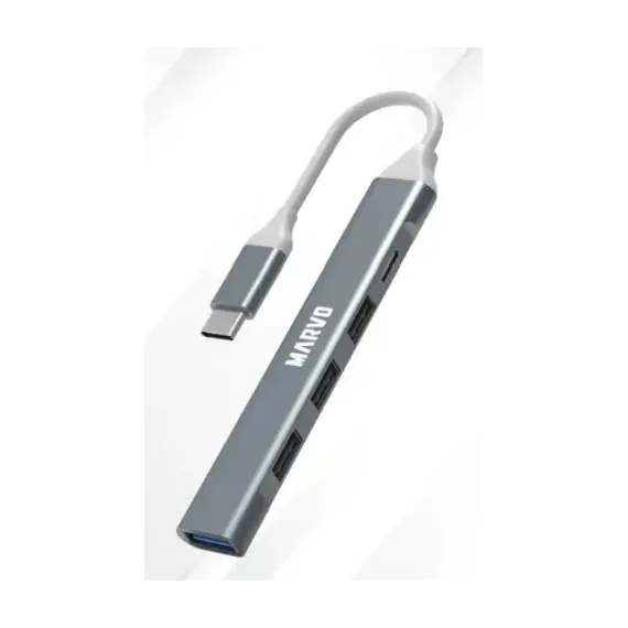 USB hub MARVO UH008 USB HUB (USB C to A 3x USB 2.0 1xUSB 3.0)