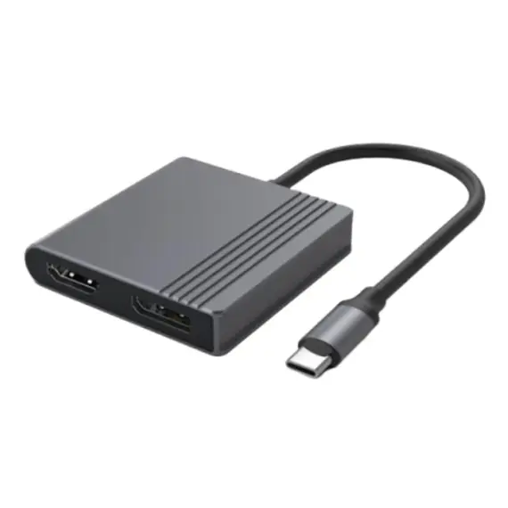 Adapter Gembird A-CM-HDMIFDPF-01 4K/60Hz USB-C to HDMI+DP Adapter