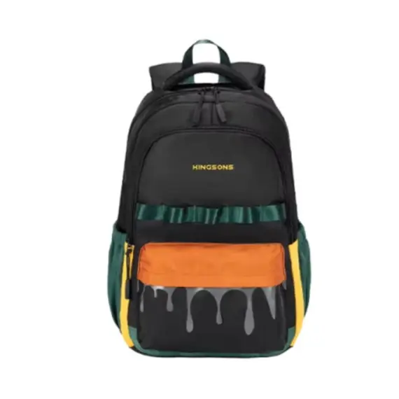 Notebook bag kingsons 15.6" Primary School Backpack Black/Green - KS251308