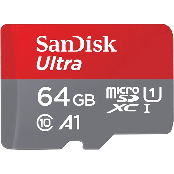 მეხსიერების ბარათი SanDisk 64GB Ultra MicroSD/HC UHS-I Card 140MB/S Class 10 SDSQUAB-064G-GN6MN