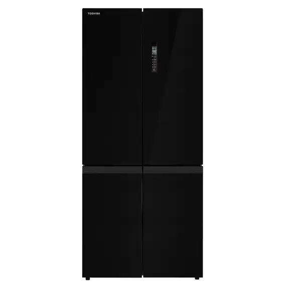მაცივარი TOSHIBA GR-RF610WE-PGS(22)-F-Door, 190x84x65, 470 Litres, INVERTER, BIG Display, BLACK GLASS