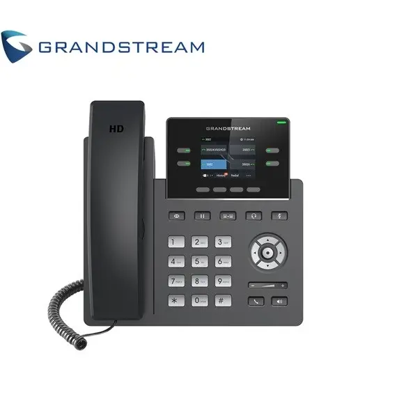 ტელეფონი Grandstream GRP2612P Carrier-Grade IP Phones 2+2  line keys 2 SIP accounts 16 Digital BLF and Speed Dial keys HD PoE