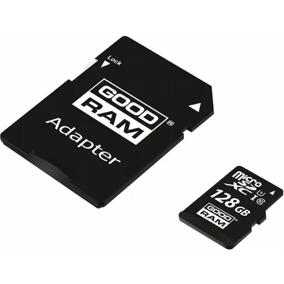 მეხსიერების ბარათი GOODRAM 128GB MICRO CARD cl 10 UHS I + adapter