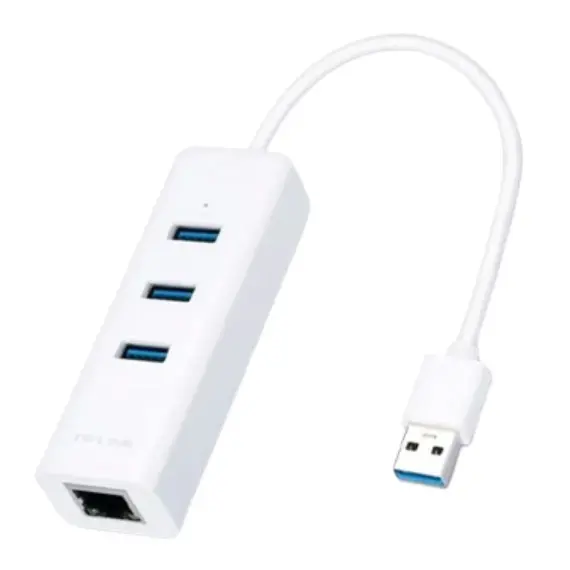 ადაპტერი TP-Link UE330 USB 3.0 3-Port USB HUB And Ethernet Adapter