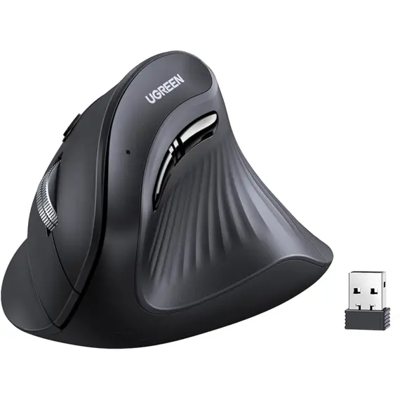 Mouse UGREEN MU008 (25444), Wireless, Bluetooth, USB, Mouse, Black