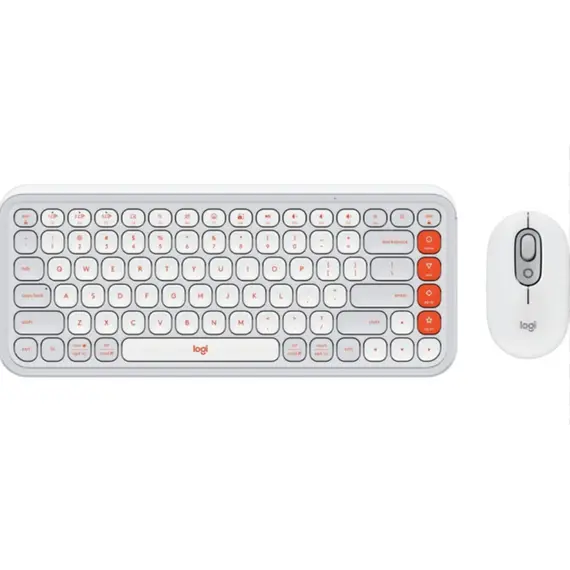 კლავიატურა და მაუსი LOGITECH POP ICON COMBO - OFF WHITE - US INT'L - BT - N/A - INTNL-973