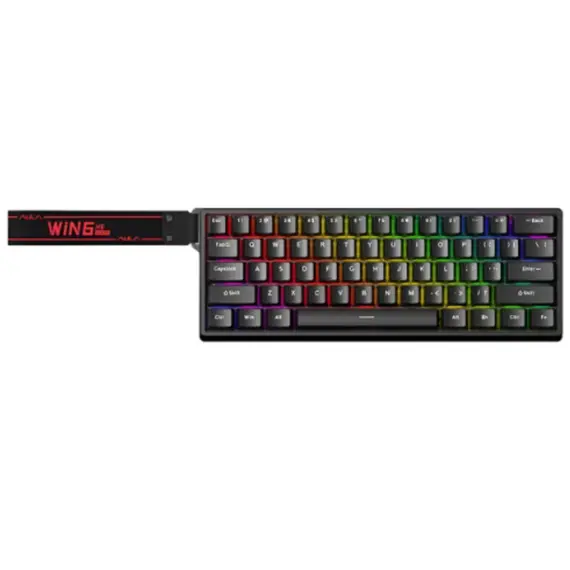 კლავიატურა AULA WIN60 HE RGB Wired Gaming Keyboard Black (Graywood Magnetic Switch)