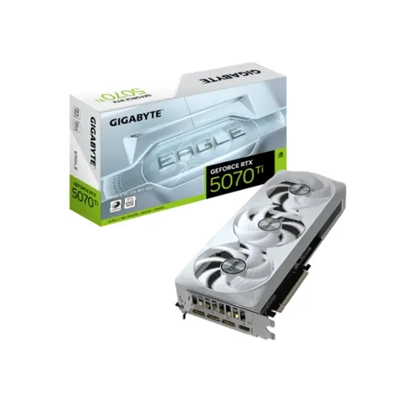 ვიდეო დაფა Gigabyte GeForce RTX5070 Ti EAGLE OC ICE SFF 16GB 256-Bit GDDR7 - GV-N507TEAGLEOC ICE-16GD